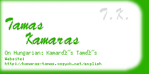 tamas kamaras business card